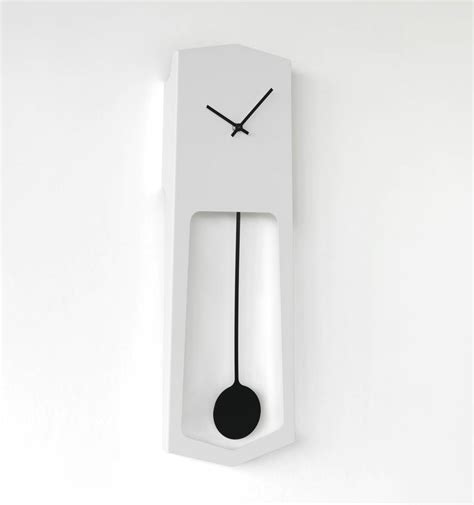 White Wall Pendulum Clock By Lime Lace