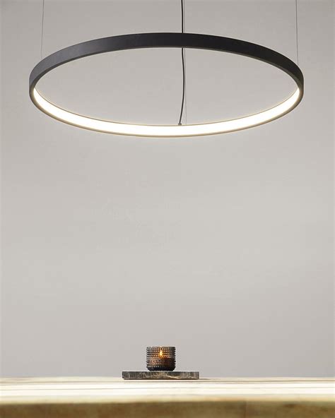 Led Ring Pendant Lamp Halo ∅790 Mm Black Lightinova Professional