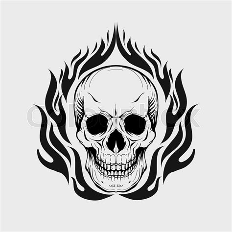 Skull Logo Skull Tattoo Design Vector Stock Vector Colourbox