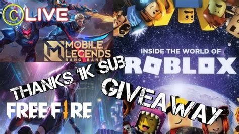 It is generating resources about and with a ton amounts availabe each day. Mobile Legend, Free Fire, Roblox - Giveaway, 8h Live ...