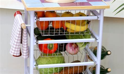 Bienvenido/a a nuestra sección de tienda dedicada a la cocina internacional y exótica. Carrito de cocina alicatado - Decogarden
