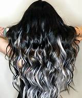 Black To Silver Ombre Hair Images