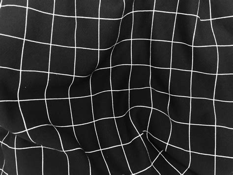 Voguerois Black Aesthetic White Aesthetic Grid Print