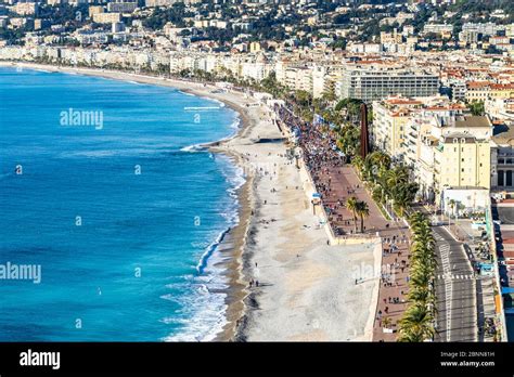 Scenic Panoramic View Of The Famous Promenade Des Anglais The Most