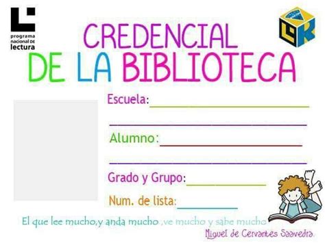 Ejemplo De Credencial De Biblioteca Libros De Biblioteca Biblioteca