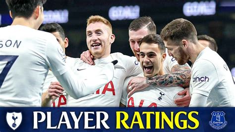 Tottenham 5 0 Everton Premier League Player Ratings Youtube