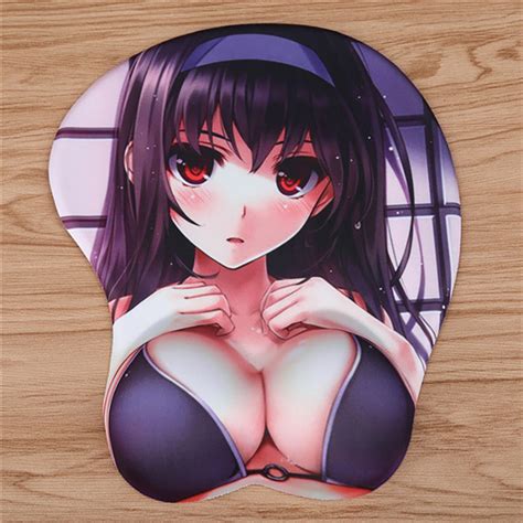 3d Custom Printed Boobs Mousepad Silicon Gel Anime Wrist Rest Breast Custom Mouse Pad China 3d