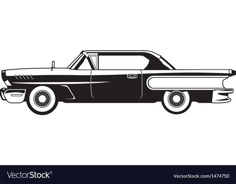 Classic Cars 60s Royalty Free Vector Image Vectorstock