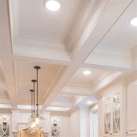 Coffered Ceiling Over Kitchen Island Shelly Lighting