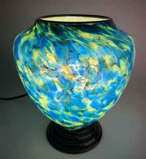 Curt Brock Curtiss Brock Glass Glass Artist Artful Home Art Glass Table Lamp Glass Lamp