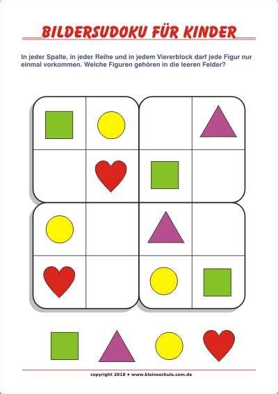 Kognitives training in verbindung mit koordination, passspiel und torabschluss! Bilder Sudoku für Kinder! Kostenlose Sudokus für die ...