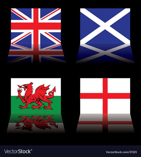 Great Britain Flags Royalty Free Vector Image Vectorstock