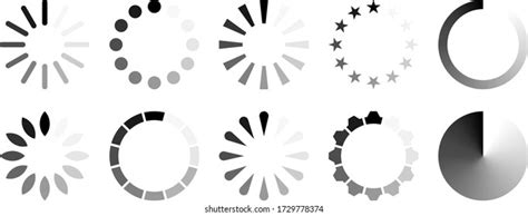 Loading Icons Symbols Collection Vector Set Stock Vector Royalty Free