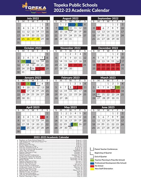 Topeka Public Schools Calendar 2022 And 2023