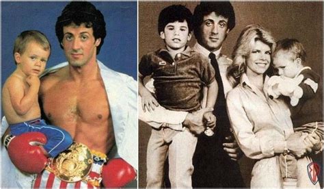 Sylvester Stallone With Sons Seargeoh Sage And Then Wife Sasha