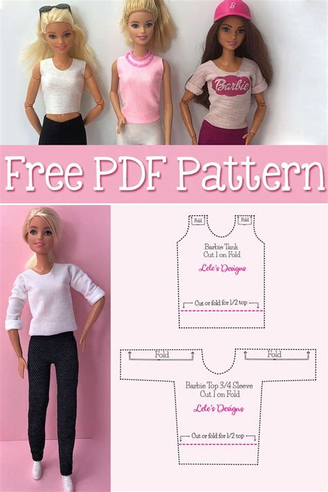 how to make 12 different style barbie doll shirt sewing barbie clothes barbie doll clothing