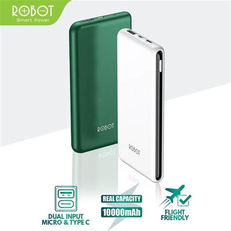 Jual Powerbank Robot Rt Mah Dual Input Type C Dan Micro Garansi Resmi Original Shopee