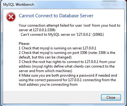 Connection Failed To Connect To Mysql At Localhost Server Fault