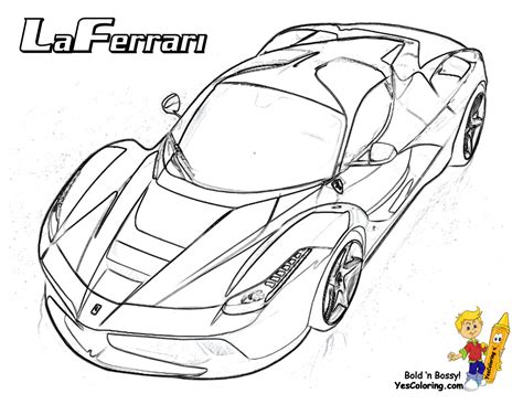 Fascinating Compilations Of Ferrari Coloring Page Best Guide