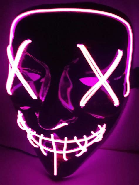Halloween Masks Led Light Up Funny Masks Glow In Dark Stars And