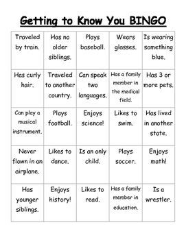 If you play these virtual games for. Getting to Know You BINGO | Ice breaker games for adults ...