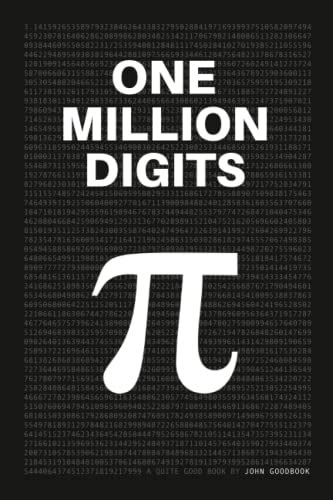 One Million Digits Of Pi The Perfect T For Pi Day By John Goodbook