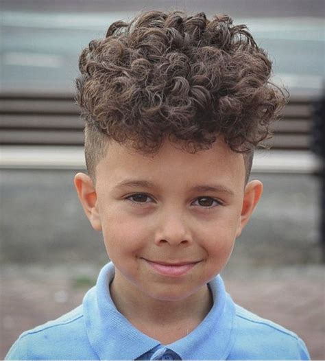Apply pomade wax and style into thick waves using a curling wand. 60 Cute Toddler Boy Haircuts Your Kids will Love | Boys haircuts curly hair, Boys haircuts, Boys ...