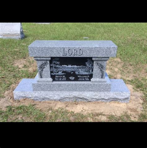 Premium Grey Granite Cremation Bench Memorial Benches Headstones Grave Headstones