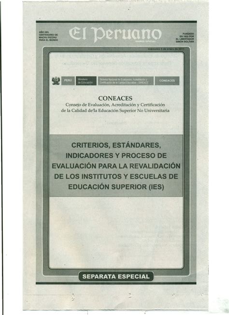 Calaméo Criterios Estándares Indicadores Y Proceso De Evaluación