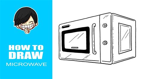 How To Draw A Microwave Oven Youtube