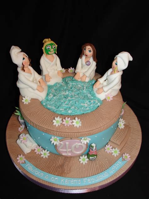 40th Spa Themed Fondant Cake