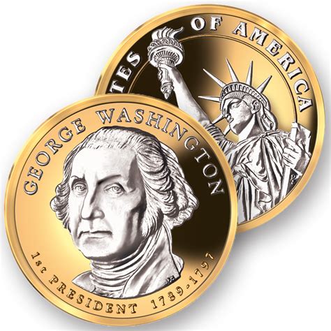 Platinum And Gold Highlighted Us Presidential Coins