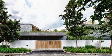 Green Roof House In Singapore The Wall House Modern Home Design