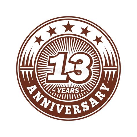 13 Years Anniversary Celebration 13th Anniversary Logo Design