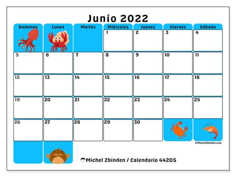 Calendario Junio De 2022 Para Imprimir “442ds” Michel Zbinden Uy