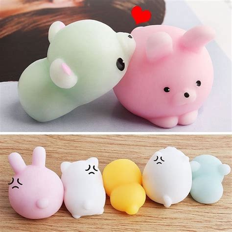 Squishy Mochi Bichinho Macio De Apertar Kit Com 5 Squishies Mercadolivre