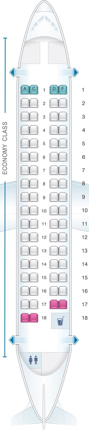 Seat Map White Airways Atr 72 600 Seatmaestro