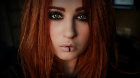 Beautiful Pierced Redhead Girl Beautiful Pierced Redhead Young Woman 2880x1800 Desktop
