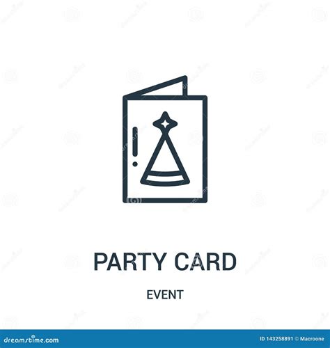 Party Card Icon Vector From Event Collection Thin Line Party Card