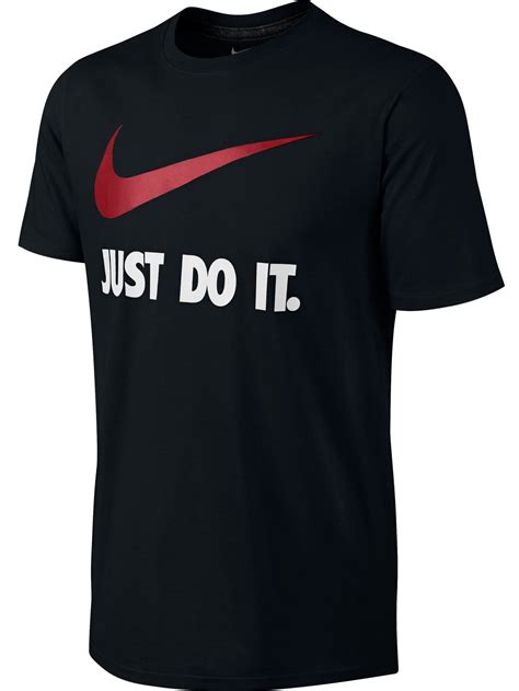 Nike Just Do It Swoosh Logo Mens T Shirt Blackwhitered 707360 010