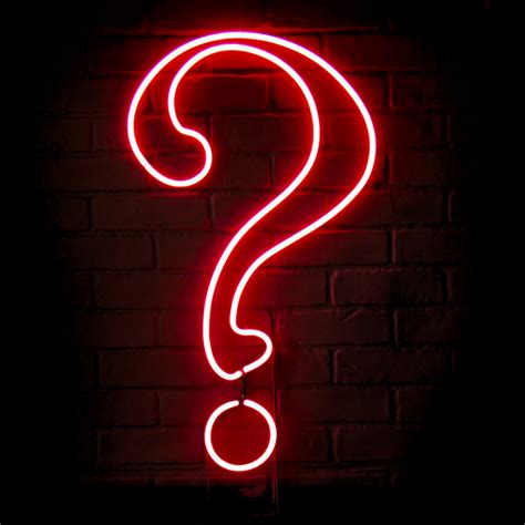 Question Mark Neon Sign