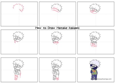 How To Draw Hatake Kakashi From Naruto Step By Step Cute Easy Drawings