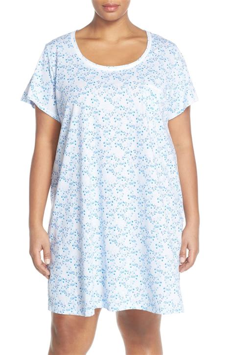 Carole Hochman Designs Floral Cotton Sleepshirt Plus Size Nordstrom