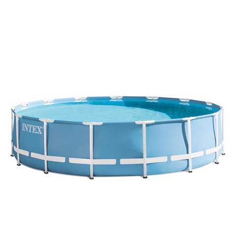 Intex 15 X 48 Prism Metal Frame Above Ground Swimming Pool Set