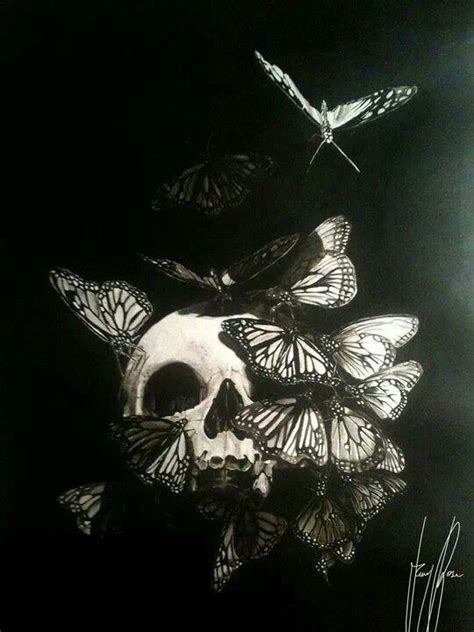 Skull And Butterflies Skull Painting Skull Art Skeleton Art