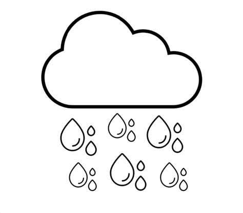 Free Printable Cloud With Raindrops Coloring Page Crafty Creative Mama