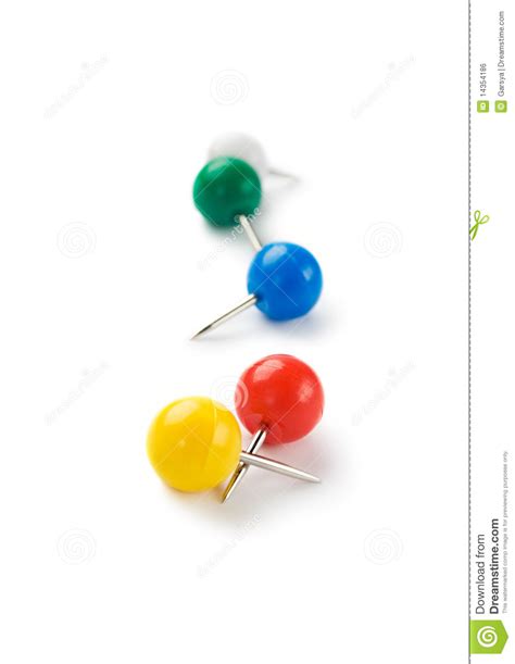 Push Pins Stock Photo Image Of Note Attachment Color 14354186