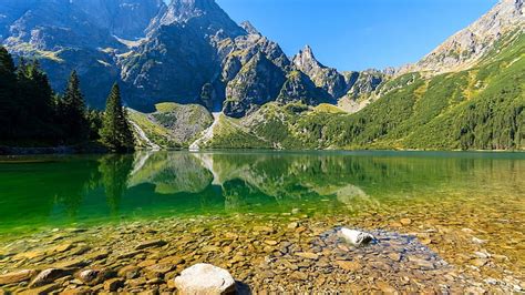 Hd Wallpaper High Tatras Slovakia Lake Europe Water Mountain