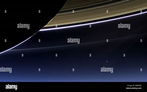 Nasas Cassini Spacecraft Image Of Saturns Rings And Planet Earth And