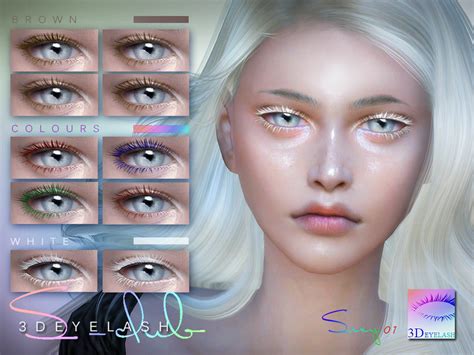 The Sims Resource S Club Ts4 3d Eyelashes I F V2 Colors